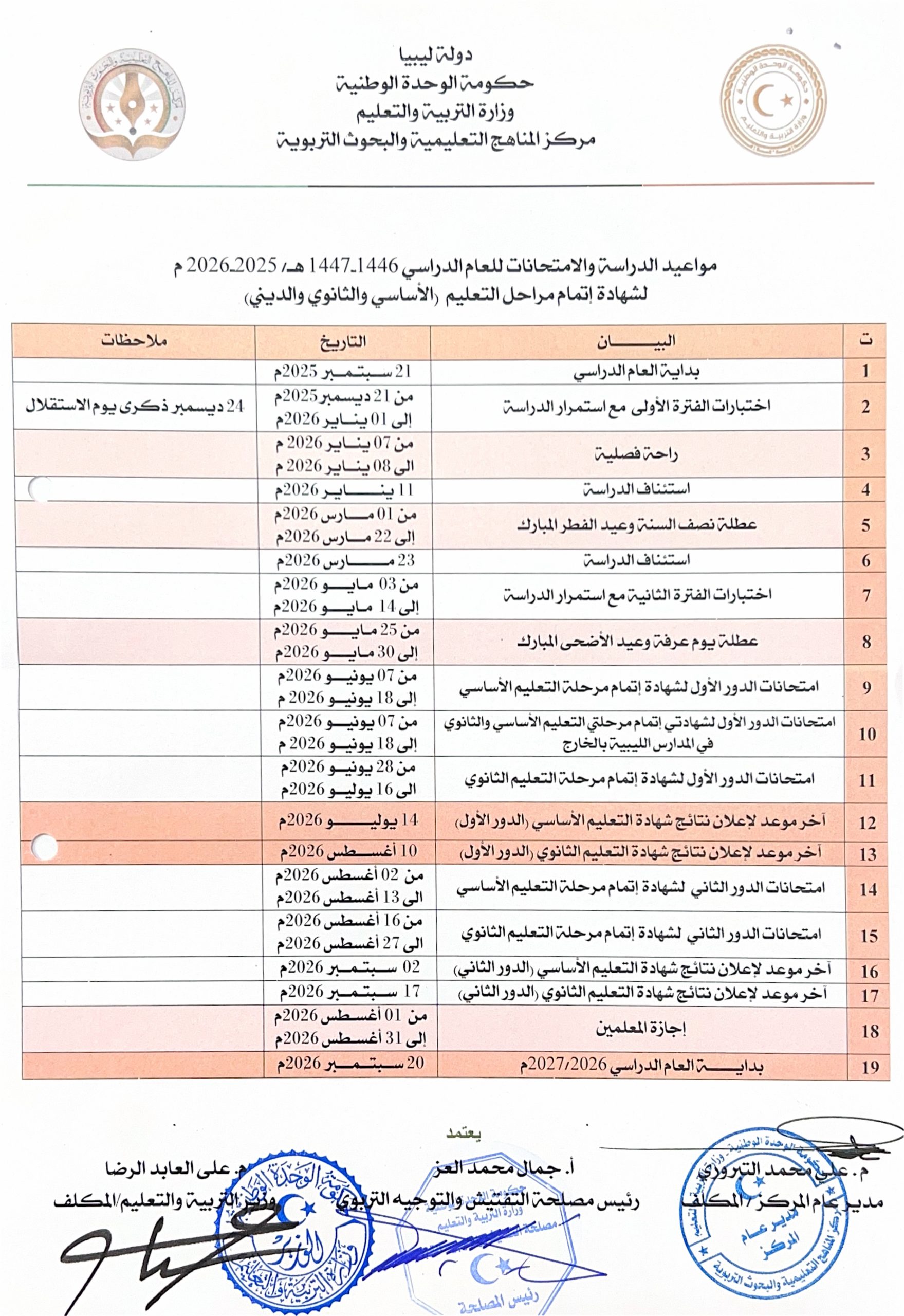 الرئيسية - وزارة التربية والتعليم مواعيد الدراسة والامتحانات للشهادة